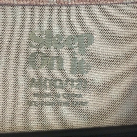 Girls M 8/10 Pajama Set Pink White Stars Pjs Pants Long Sleeve - Picture 2 of 8